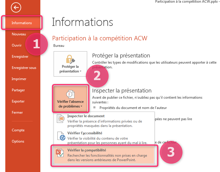 Imprimer dans Powerpoint